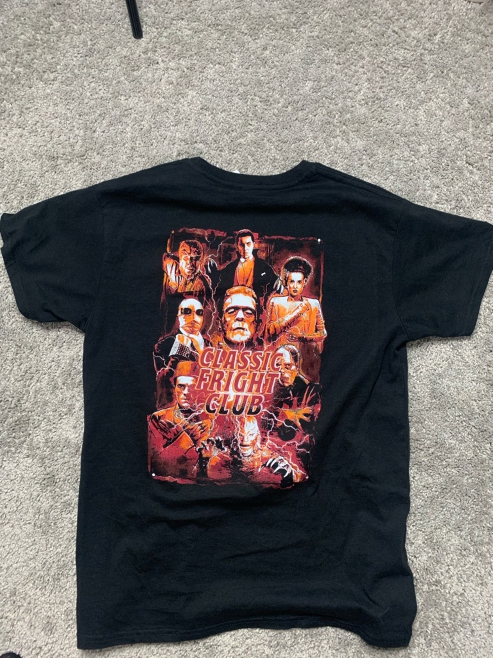 Classic Fright Club Black Horror Graphic Tee size Medium
